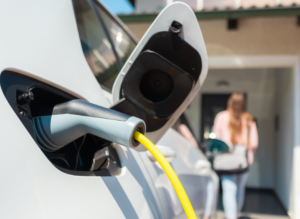 EV Charger plugged in